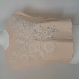 Anthropologie Peach Terry Knit Top